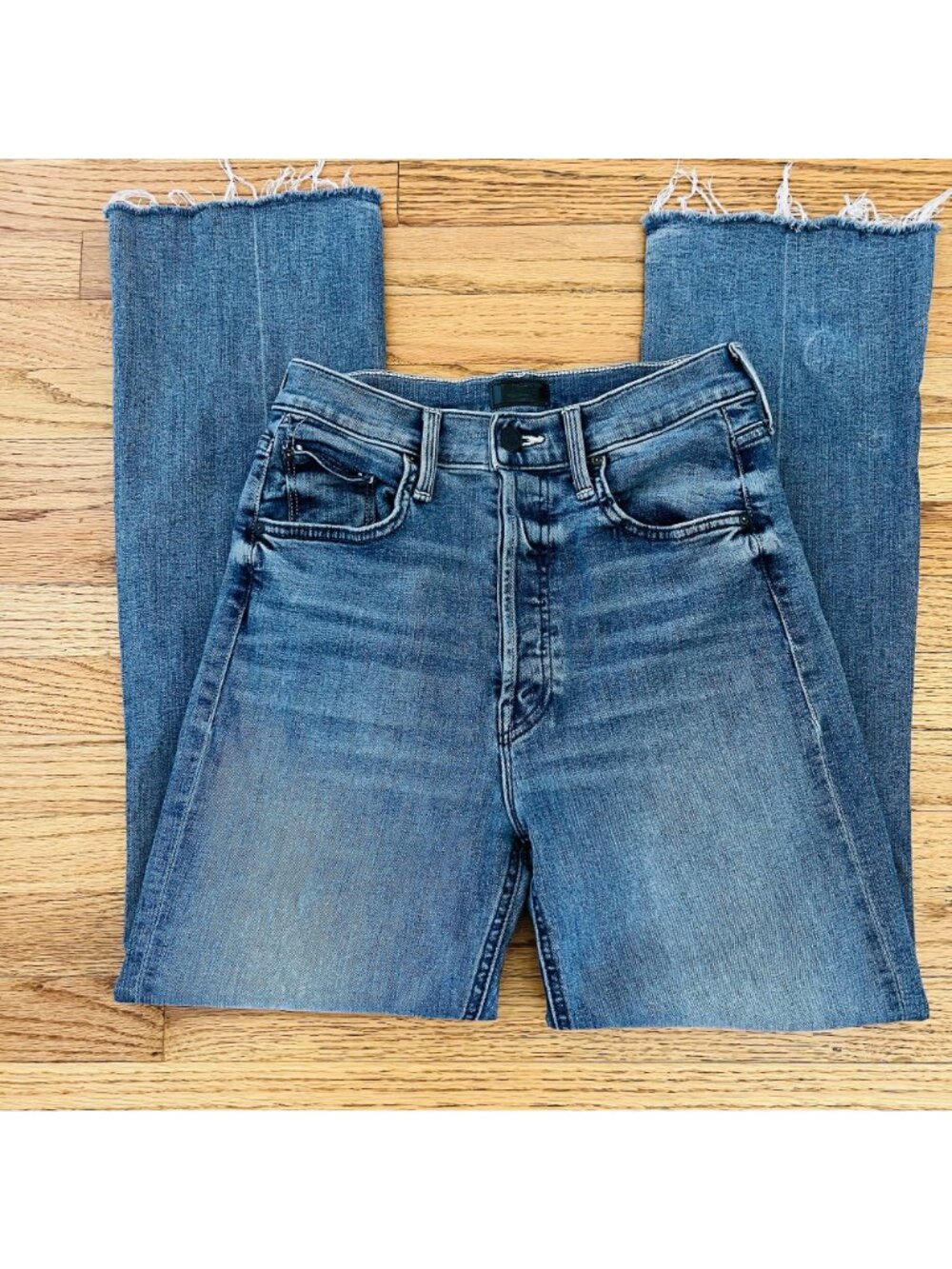 Mother Jeans Women's 27R Tripper Ankle Fray High-Rise Button Fly Raw Hem - Picture 6 of 16